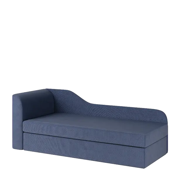 MICHELLE rošt, válenda celočalouněná, provedení pravé, látka B 20 tmavě modrá